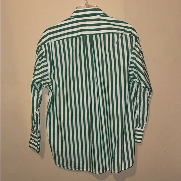 J Crew Women’s Green and White Striped Button down Shirt - Picture 9 of 9